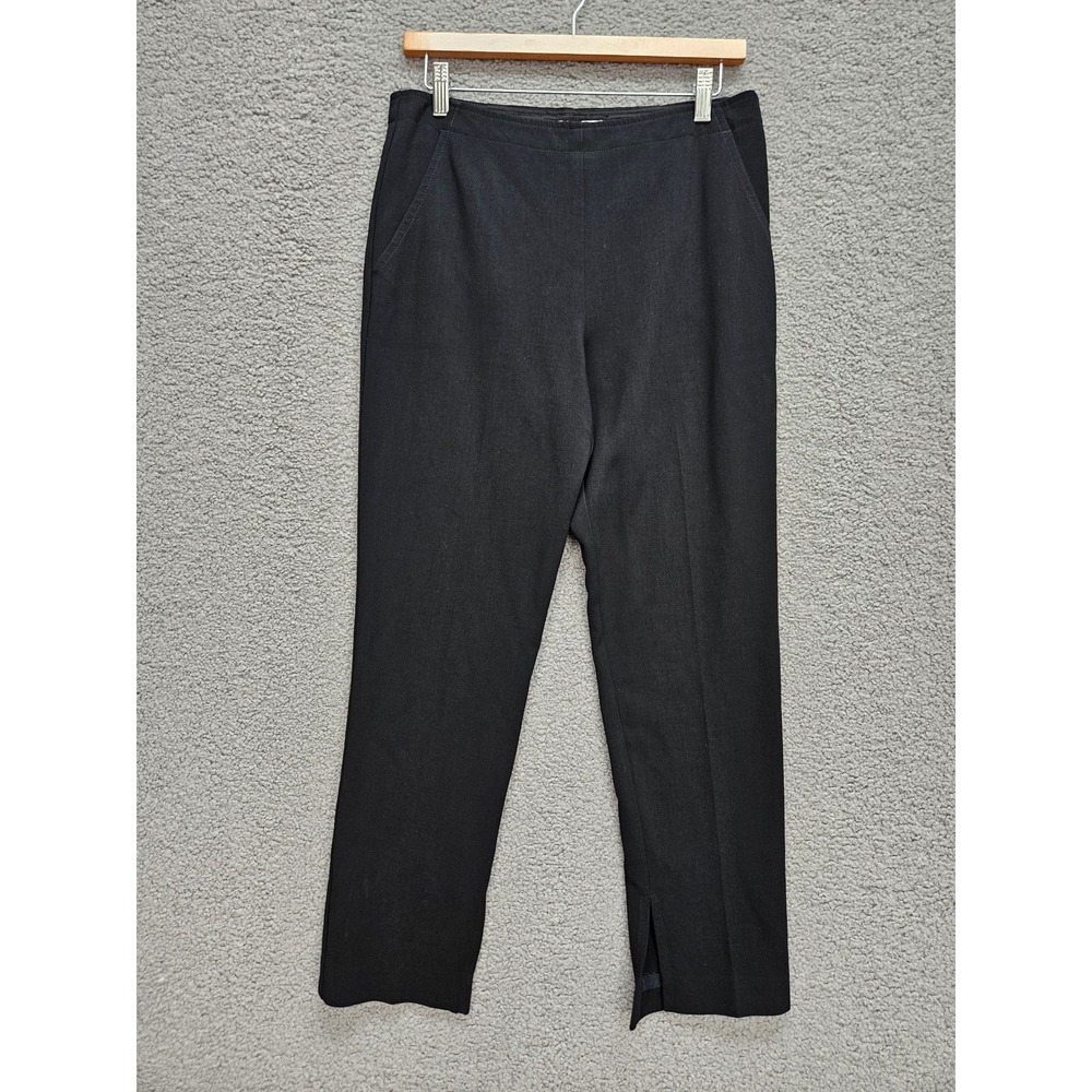 Trina Turk Trousers 6 Black Side Slit Pocket Office Career Professional Chic